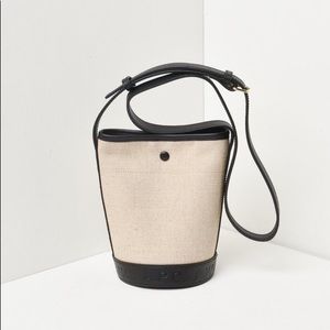 A.P.C. Helene leather-trim canvas bucket bag